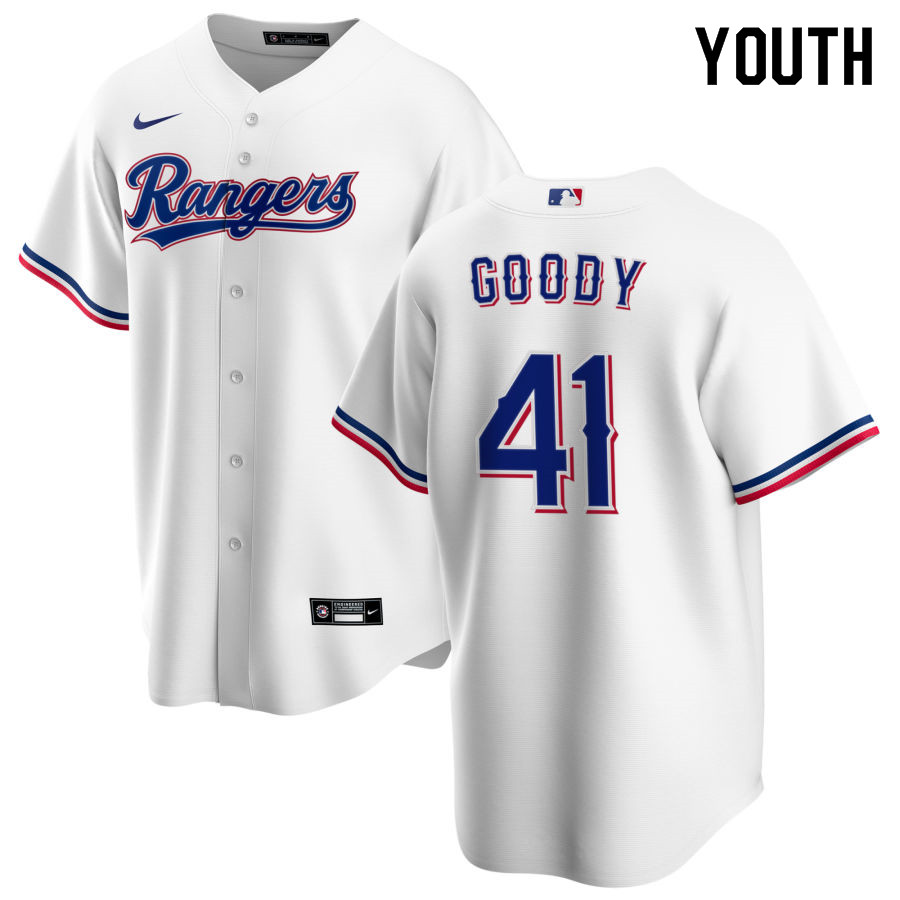 Nike Youth #41 Nick Goody Texas Rangers Baseball Jerseys Sale-White
